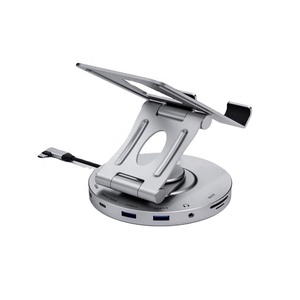 Máy Tính Bảng Máy Tính Xách Tay đứng 100W sạc Gigabit Ethernet Hợp kim nhôm với khung xoay USBC purn 8 trong 1 loại C HUB - Product Image 1