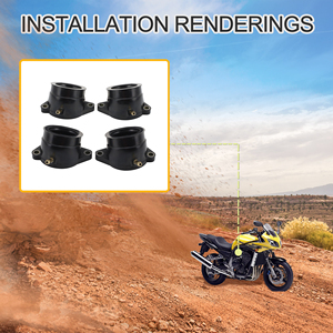 GOOFIT Coupleur de collecteur d'admission pour moto Adaptateur d'interface de carburateur pour moto Remplacement pour YAMAHA FZS1000 <span class=keywords><strong>FZ1</strong></span> Fazer 1000 - Product Image 6