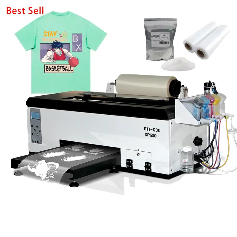 A3 Plus 12 in 30cm kleiner DTF-Digitaldrucker imprima nte XP600 Transfer film dtf A3 DTF-Drucker für Baumwoll textilien
