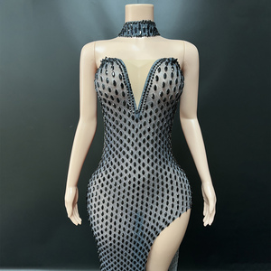 Novance Y4348 Eleganti Abiti <span class=keywords><strong>da</strong></span> Donna <span class=keywords><strong>con</strong></span> <span class=keywords><strong>Spacco</strong></span> Alto, <span class=keywords><strong>Vestiti</strong></span> <span class=keywords><strong>da</strong></span> <span class=keywords><strong>Sera</strong></span> <span class=keywords><strong>con</strong></span> Scollo a V, Abito Lungo <span class=keywords><strong>da</strong></span> Cerimonia <span class=keywords><strong>con</strong></span> Diamanti per Donne - Product Image 3