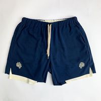 Short athlétique pour homme 2 en 1 Short de course d'entraînement Short de sport d'entraînement à séchage rapide avec poches