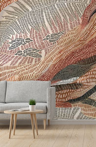 Murale d'animaux de la forêt peinte à la main, <span class=keywords><strong>papier</strong></span> <span class=keywords><strong>peint</strong></span> moderne de luxe écologique ignifuge pour chambre d'enfant et crèche - Product Image 4