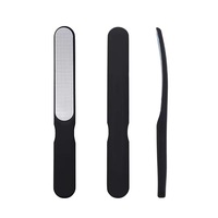 Lime à ongles professionnelle à manche incurvé en plastique, durable, antidérapante, pour un lissage optimal, outil de manucure, logo personnalisable