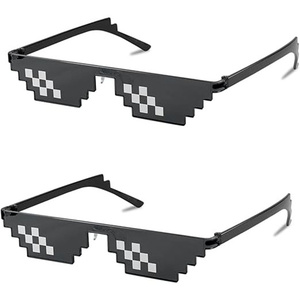 Nuevas gafas Thug Life, gafas de sol Pixel para fiesta, oferta con gafas, cristal de píxel de 8 bits, mosaico Multicolor, Gamer Photo Prop <span class=keywords><strong>Party</strong></span> - Product Image 3