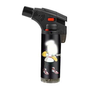 Briquets à flamme oblique en plastique pour fumer, vente en gros, design unique 2022, logos personnalisés, recharge, coupe-vent, cadeaux personnalisés - Product Image 5