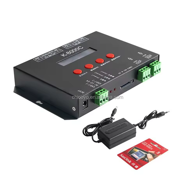 LED Pixel Controller T-1000S K-1000C K-8000C SD Card Programmable Ws2811 Ws2812b WS2815 SK6812 RGB LED Strip Pixel Controller