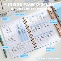 Nouvel agenda hebdomadaire haut de gamme entièrement personnalisable pour étudiants, format A5, planificateur quotidien, carnet à spirale, couverture en PP, cadeau inspiré d'Instagram
