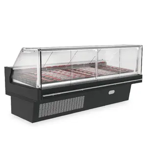 垂直玻璃熟食冷藏服务柜台冷水机为商店/超市/商店