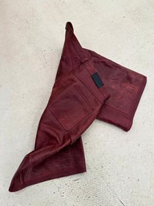 Completo in Pelle da <span class=keywords><strong>Uomo</strong></span> <span class=keywords><strong>Oversize</strong></span>, Abbigliamento Sportivo in Pelle di Alta Qualità, Giacca Retrò in PU con Ginocchia Rinforzate e <span class=keywords><strong>Pantaloncini</strong></span> Larghi Stile Street - Product Image 3