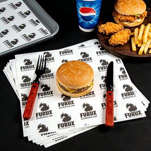 Wholesale Custom Printed Greaseproof Food Grade Wax <b>Paper</b> for Burgers Sandwiches Snack - Product Image 2