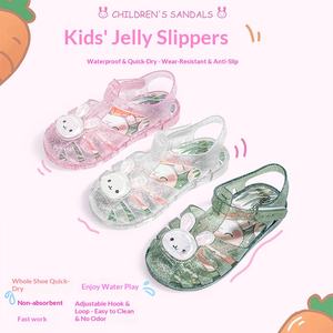 Sandalias de Verano 2026 para Niños y Niñas, Zapatos de Gelatina Infantiles Antideslizantes e Impermeables con Cierre de Velcro y Punta Cerrada, Zapatos de Playa - Product Image 3