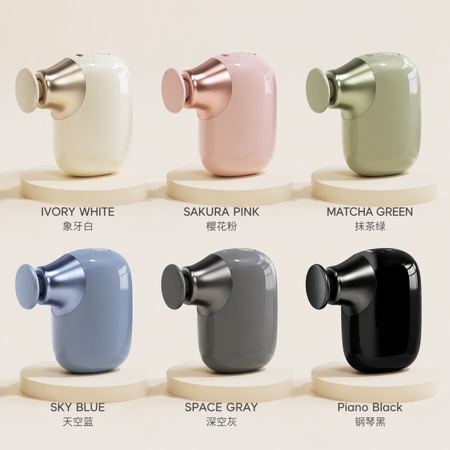 Portable Mini Massage Gun Deep Tissue Muscle Massager with 4 Speeds Quiet Handheld Percussion Massager for Neck Back Body Pain