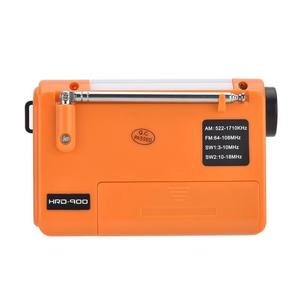 Factory Orange FM AM SW Full Band Radio with Solar Hand Crank USB Charging <b>Power</b> Bank LCD Display Flashlight Outdoor Radio - Product Image 4