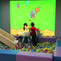 ChariotTech-jeu de projection murale interactif pour enfants, système avec boule pour centre et centre commerciaux