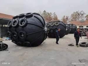 Buque marino Yokohama tipo 50Kpa 80Kpa guardabarros de goma neumática muelle defensa barco guardabarros con red de neumáticos - Product Image 4