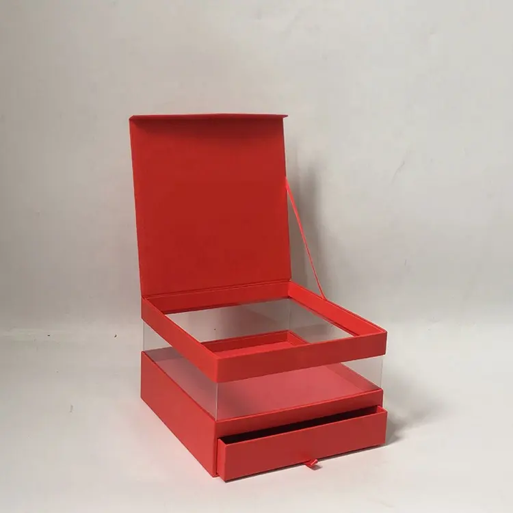 Китайский производитель, оптовая продажа, качественная открывающаяся прозрачная квадратная коробка для цветов, ящик для цветов, Мраморная подарочная коробка