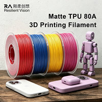 Filamen Cetak 3D Matte TPU 80A 220-230 ° Filamen Fleksibel Tekstur Frosted C untuk Casing Ponsel & Bagian Perangkat yang Dapat Dipakai Sesuai Pesanan