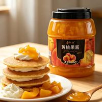 Produsen Selai Minuman Persik Kuning Tebal dan Lembut dengan Label Pribadi Kustom Lotlong untuk Toko Roti, Kue, Hotel, dan Restoran