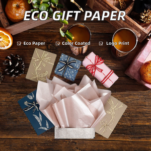 Wholesale Customized <b>Biodegradable</b> Christmas Gift Recyclable Craft <b>Paper</b> Roll Colored Packaging Resin Coating Double Side Virgin - Product Image 2