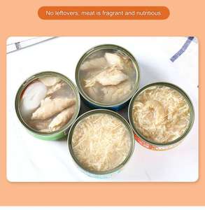 Vente en gros de collations en conserve pour chats et chiens aliments humides boules de <span class=keywords><strong>laine</strong></span> aliments nutritifs pour animaux de compagnie engraissement collations pour chats 85g - Product Image 5