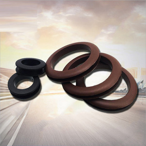 Rubber Cable Management Ring Brown Round Sealing Wire Guide For Office Desk <b>Computer</b> Furniture Hardware <b>Accessory</b> - Product Image 1