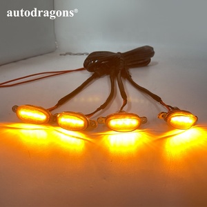 Autodragons Smoke Lens Front Fender Flare Led Marker Light Plug and Play Amber Led Grille Light for F150 - Product Image 6