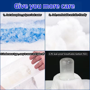 Di alta qualità monouso pannolino per adulti <span class=keywords><strong>M</strong></span>-XL ABDL Hobbed tessuto Non tessuto con protezione contro le perdite OEM Friendly Japan Design stampato - Product Image 3