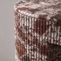 Table console en marbre veiné noir et blanc de luxe avec tiroir, parfaite pour la décoration d'entrée moderne.