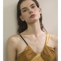 JINYOU 299 Collier avec pendentif en forme de cœur plaqué or vintage exquis, accessoires de bijoux pour femmes