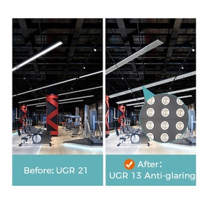 Lámpara colgante montada en superficie suspendida Low <span class=keywords><strong>UGR</strong></span> 3-CCT Seleccionable 120lm/W 36W 42W Led Luz de techo lineal - Product Image 3