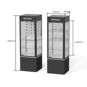 Kính hiển thị khung đứng quang khung sàn xoay tròn vuông Kính mát cửa hàng Kính mát hiển thị đứng - Product Image 3