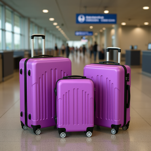 Db <b>Luggage</b> Set Of 3 ABS Hardside Trolley With TSA Lock Lightweight Travel Case Modern Style Polyester Lining - Product Image 2