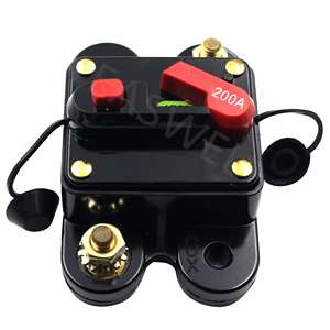 Protecteur de moteur de surcharge de bloc de fusible en ligne Audio <span class=keywords><strong>12</strong></span> V-24V DC <span class=keywords><strong>12</strong></span> Volt pour <span class=keywords><strong>disjoncteur</strong></span> marin SUV de voiture avec réinitialisation manuelle 200A - Product Image 2