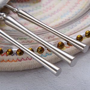 High Quality Gold Plated SS304 Wedding Cutlery Set Knife Fork Spoon 18/10 Flatware Set Golden Stainless Steel Cutlery - Product Image 5