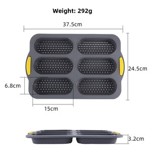 2025 New Arrival Silicone bánh mì khuôn cho DIY Hot Dog 6 THẬM CHÍ hình chữ nhật Baguette <span class=keywords><strong>Baking</strong></span> đồ dùng - Product Image 4