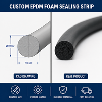 Bande d'étanchéité en caoutchouc cellulaire EPDM de qualité supérieure, forme en D, imperméable, autocollante, pour porte de conteneur, joint d'étanchéité