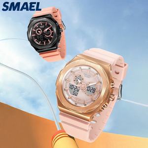 นาฬิกาข้อมือผู้หญิง SMAEL 8102 รุ่นโพลีคาร์บอเนต แอนะล็อก-ดิจิตอล กันน้ำ เรืองแสง นาฬิกาคู่รัก นาฬิกานักเรียน - Product Image 6