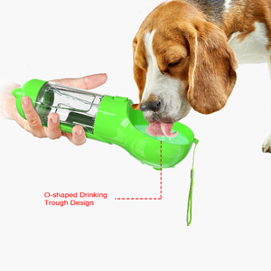 Botella de agua portátil para perros, recipiente de agua multifuncional a prueba de fugas, para exteriores, 4 en 1 - Product Image 6