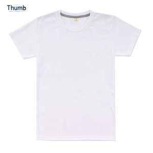 เสื้อยืดโพลีเอสเตอร์ ผลิตในประเทศไทย สำหรับงานพิมพ์แบบซับลิเมชั่น โพลีเอสเตอร์/คอตตอน สไตล์ลำลอง โพลีเอสเตอร์ 100% ลายพิมพ์  ย้อมสีพื้น - Product Image 1