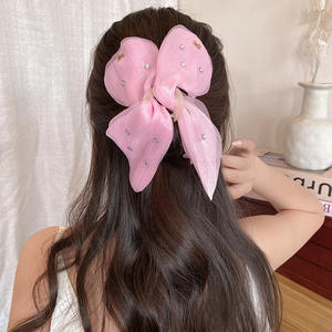 Nouvelle pince à cheveux grande taille en maille avec strass, motif papillon, pour l'arrière de la tête, accessoire capillaire - Product Image 2