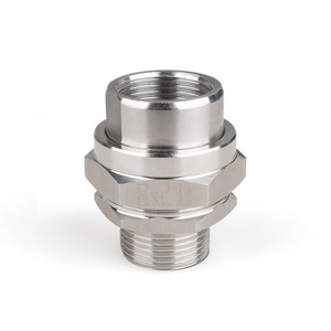 ข้อต่อสแตนเลส 304 แบบ BHJ ข้อต่อเกลียว G3/4 เกลียวในคู่ รูปทรงกลม - Product Image 1