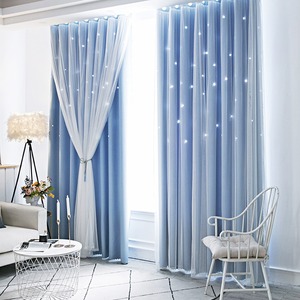 <span class=keywords><strong>Tende</strong></span> trasparenti ricamate in stile Vintage moderno per bambini <span class=keywords><strong>blu</strong></span> <span class=keywords><strong>blu</strong></span> grigio oscurante per ombra della finestra in soggiorno Hotel - Product Image 3