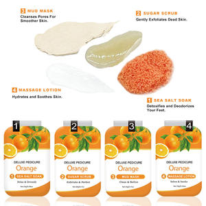 Productos de pedicura Spa para pies Exfoliante Removedor de callos Desechable Deluxe 4 Step Spa Pedicure Kit para salón de uñas - Product Image 2