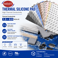 Lembaran Silikon Abu-abu RTV Konduktif Termal Konduktivitas Termal Tinggi 8.0W/M.K Tahan Api 94-V0 untuk Aplikasi CPU/GPU/LED