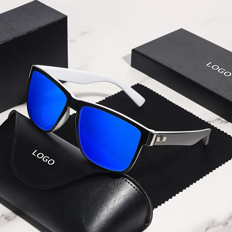 2022 yeni moda lüks kare güneş gözlüğü yüksek kaliteli erkek Uv400 Tac spor, polarize güneş gözlüğü