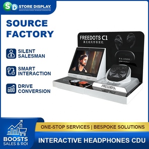 Espositore <span class=keywords><strong>da</strong></span> banco interattivo personalizzato in acrilico con lettore audio/video LCD per dispositivi smart, ideale per negozi di punta e brand di e-commerce - Product Image 1