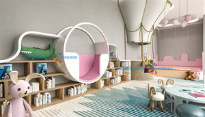 Chiquitos новый стиль библиотечная мебель классная книжная полка книжный магазин деревянные книжные полки дошкольного детского сада с уголком для чтения - Product Image 3