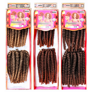 2 Paquetes de Cabello Sintético para Trenzas Afro Kinky Twist Havana Curl Pre-enlazado de 8 Pulgadas y 250g, Extensiones de Cabello para Trenzas Estilo Rizo Español - Product Image 3