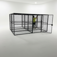 Gegalvaniseerde populaire hondenkennel met grijze waterdichte afschermingen 3D-modellering