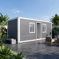 Maison préfabriquée mobile isolée anti-sismique en structure acier au design moderne, pliable et transportable